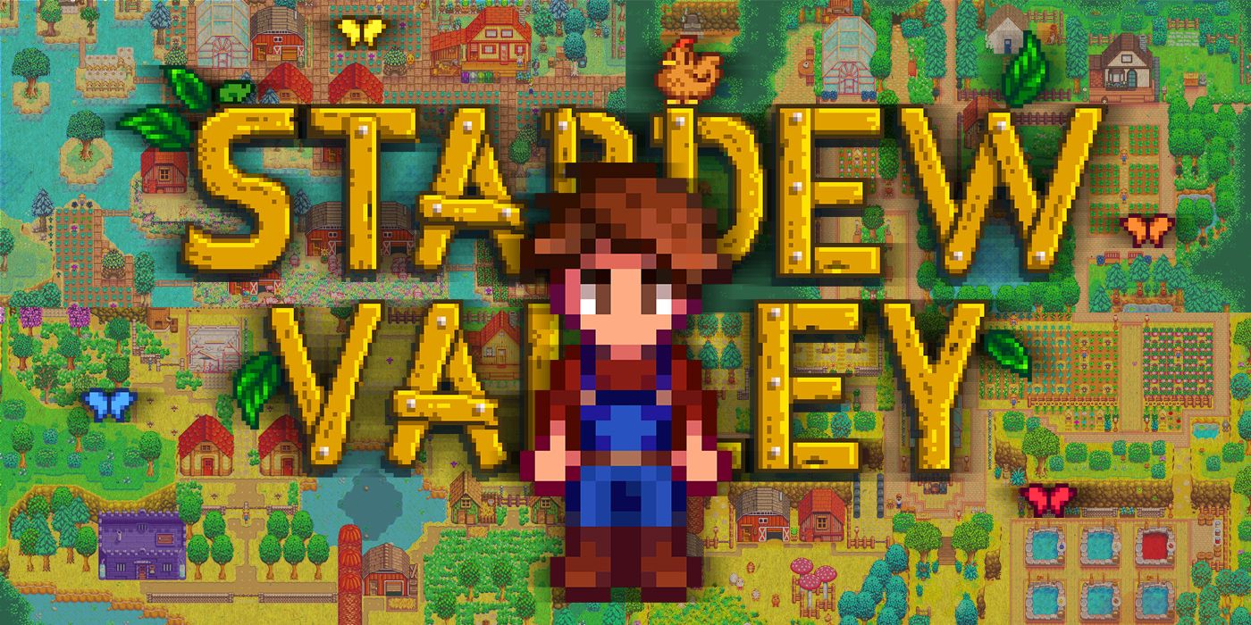 stardew valley farmer in the front of maps