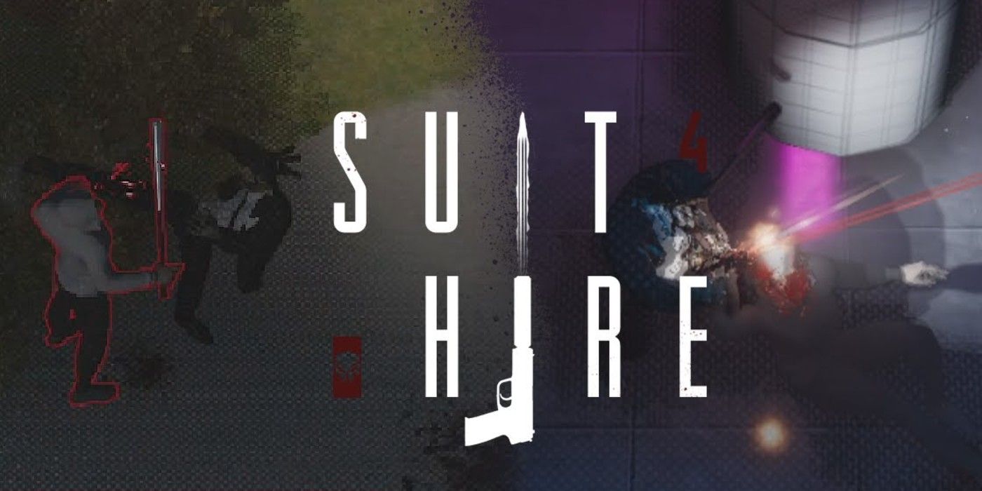 Suit for Hire title screen action shooter