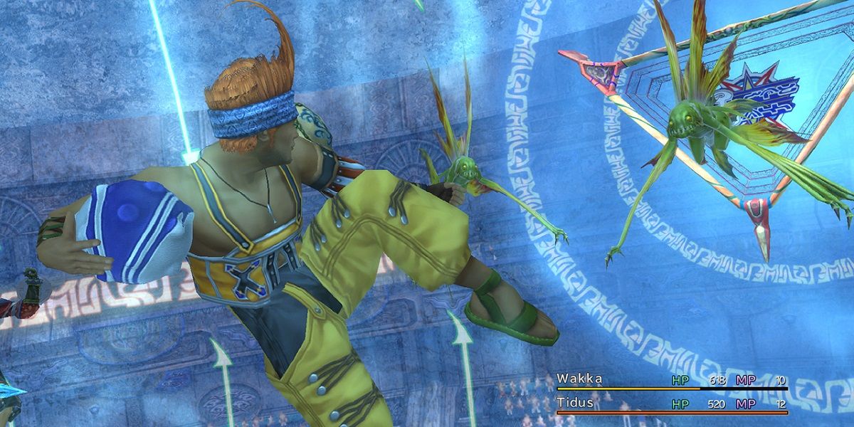 Wakka joga Blitzball em Final Fantasy X