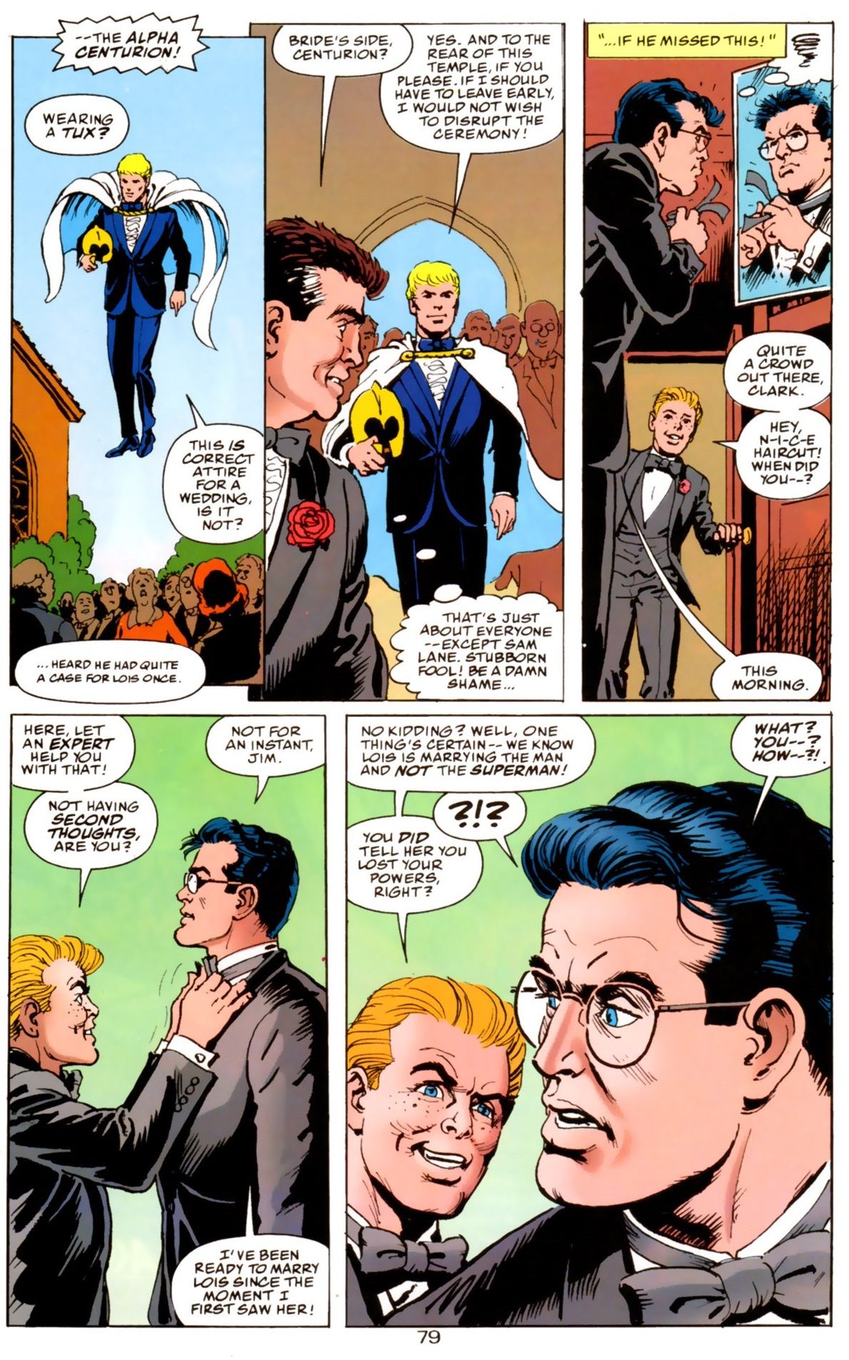 Superman gets a haircut for his wedding