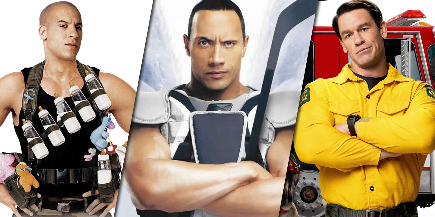Vin Diesel, The Rock and John Cena in embarrassing movies