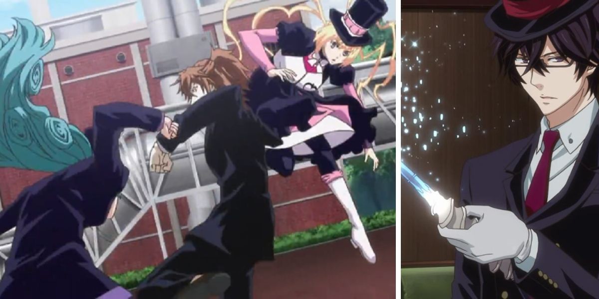 Left image features Circus members fighting; right image features Hirato