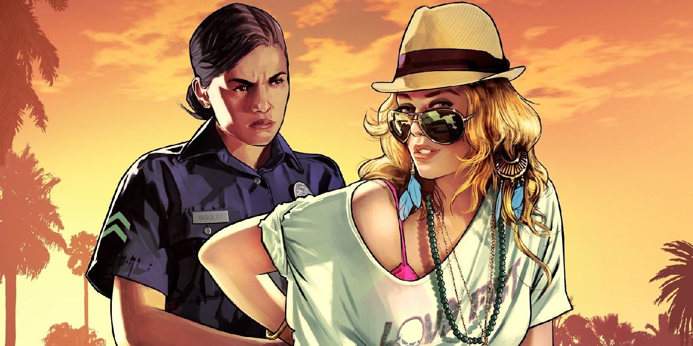 A screensaver for GTA V, depicting two female characters.