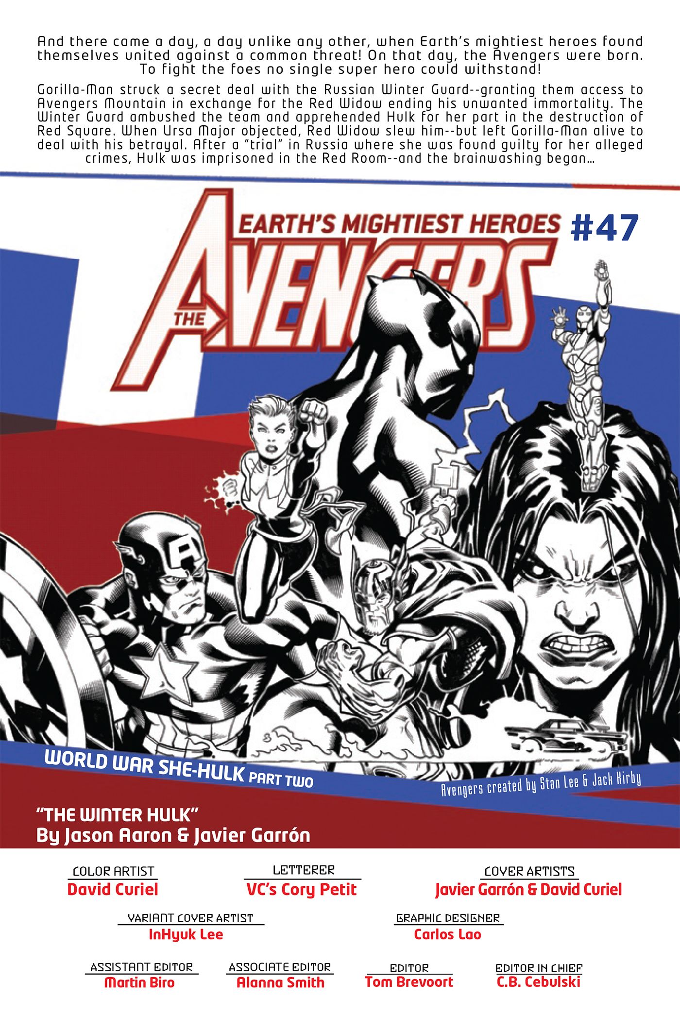 The recap for Avengers #47, the second part of the &quot;World War She-Hulk&quot; arc.