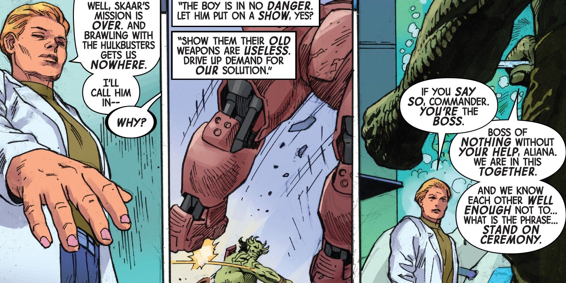 Abomination Talking About Skaar Destroying Hulkbusters in Gamma Flight #2