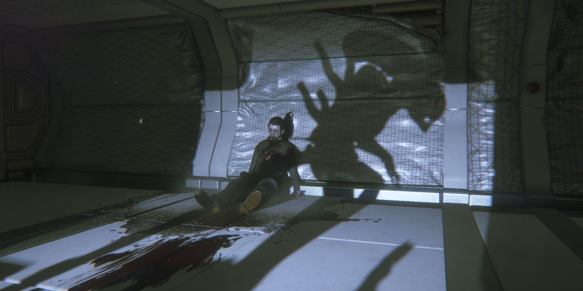 Video Games Alien Isolation Corpse Xenomorph Shadow Scary