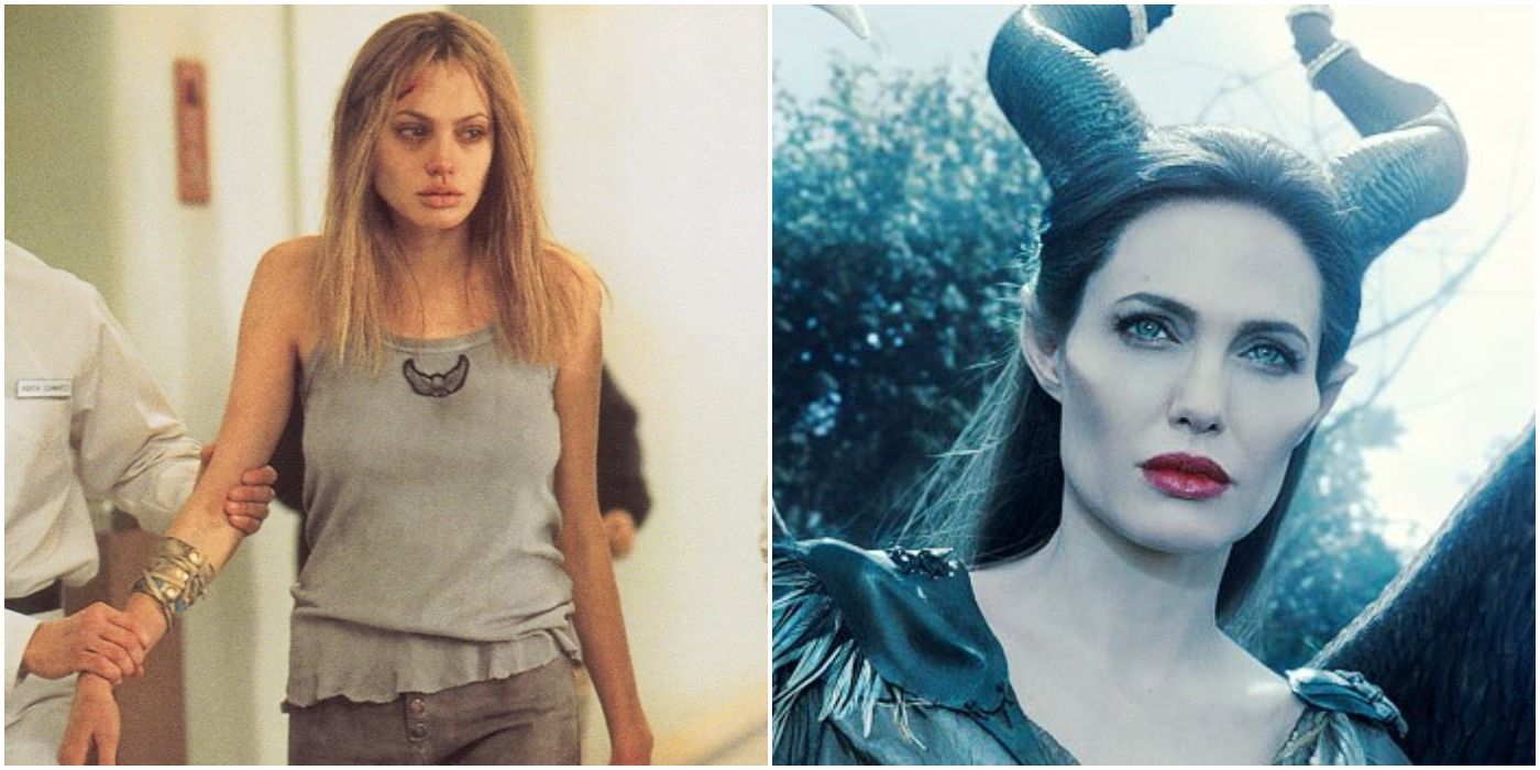 Angelina Jolie in Girl Interrupted and Maleficent