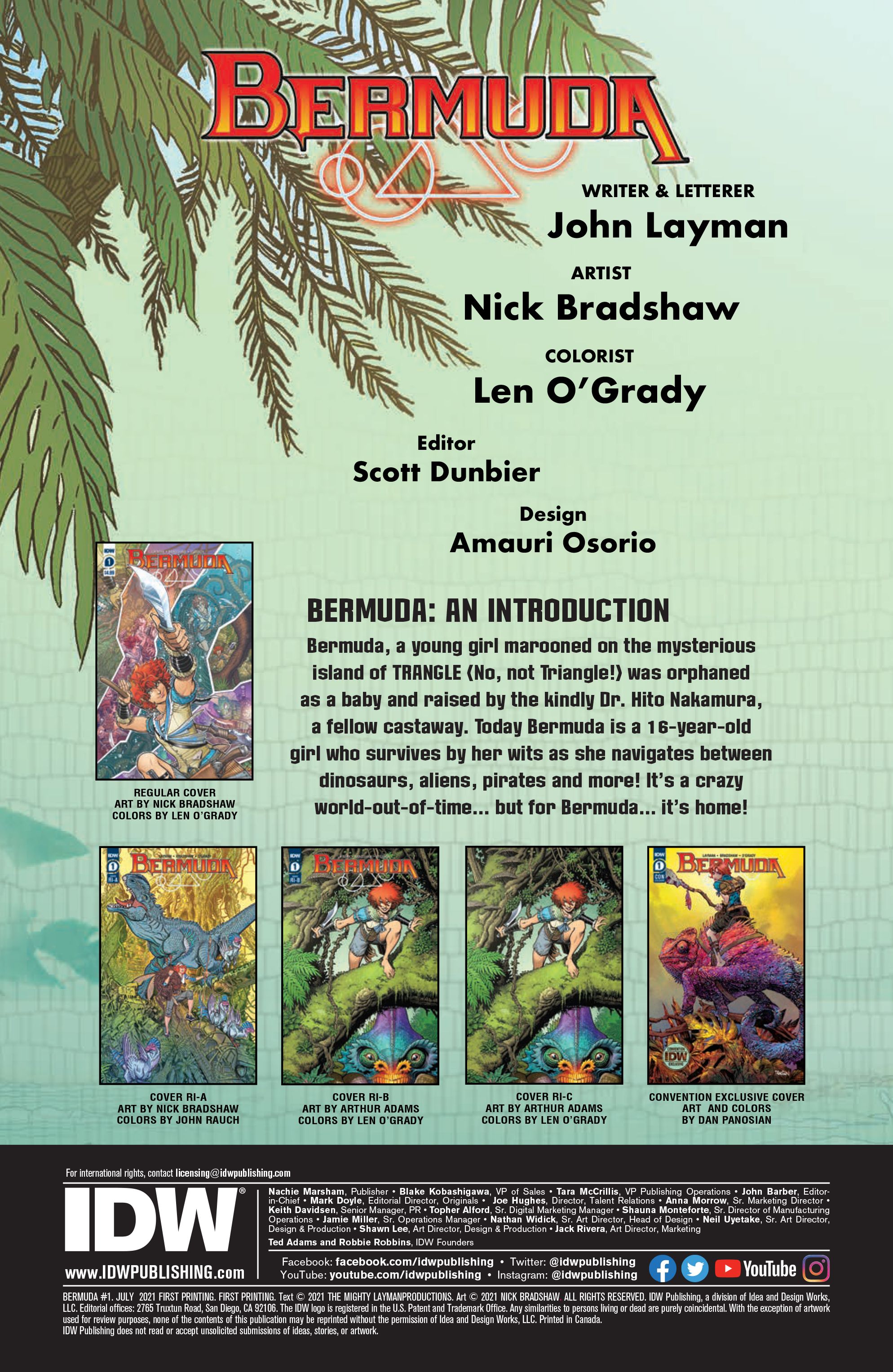 John Layman and Nick Bradshaw's Bermuda #1 preview pages