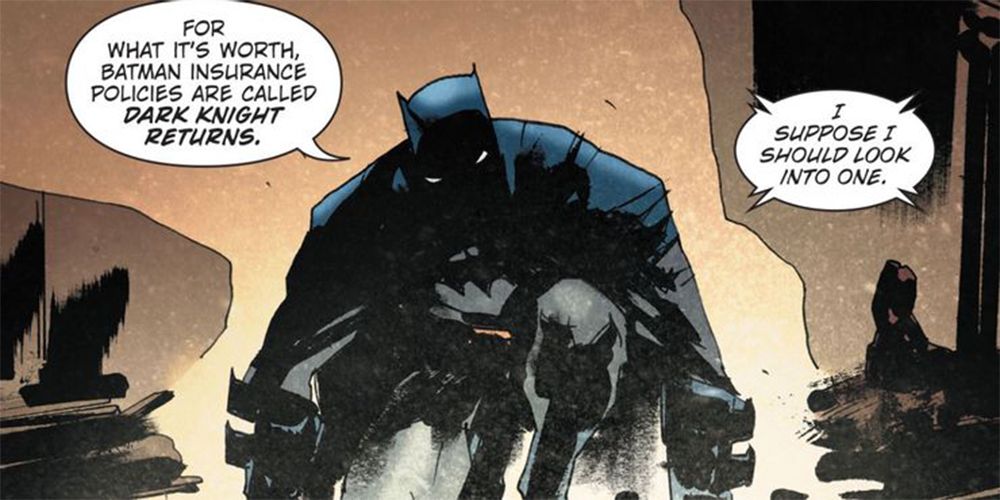 Batman discusses his insurance policies