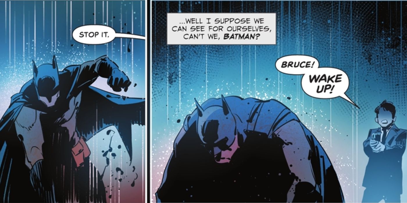 Batman is stopped by young Bruce Wayne