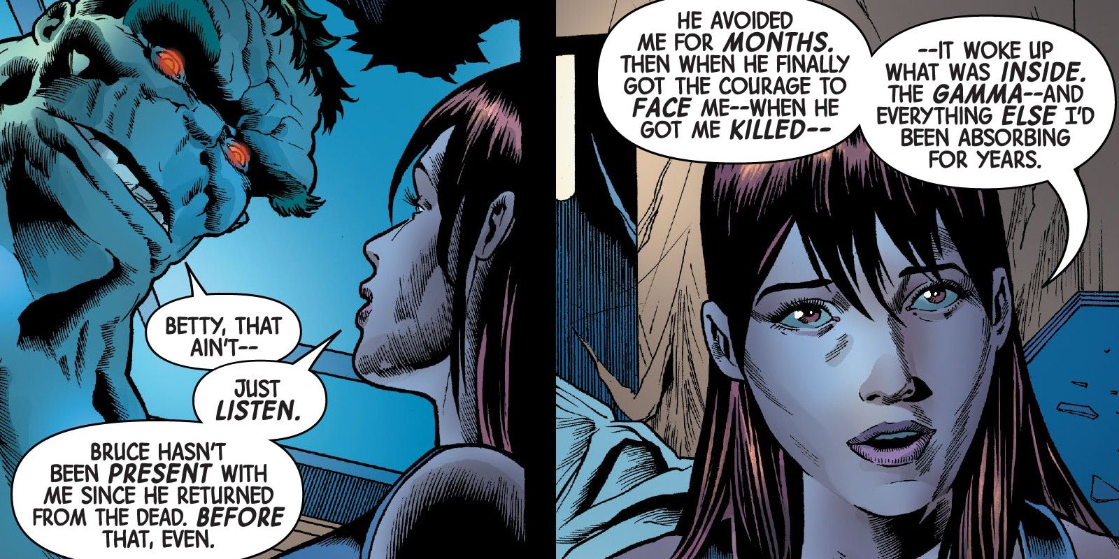Betty Ross Talking to Joe Fixit About her Relationship With Bruce Banner Immortal Hulk #48