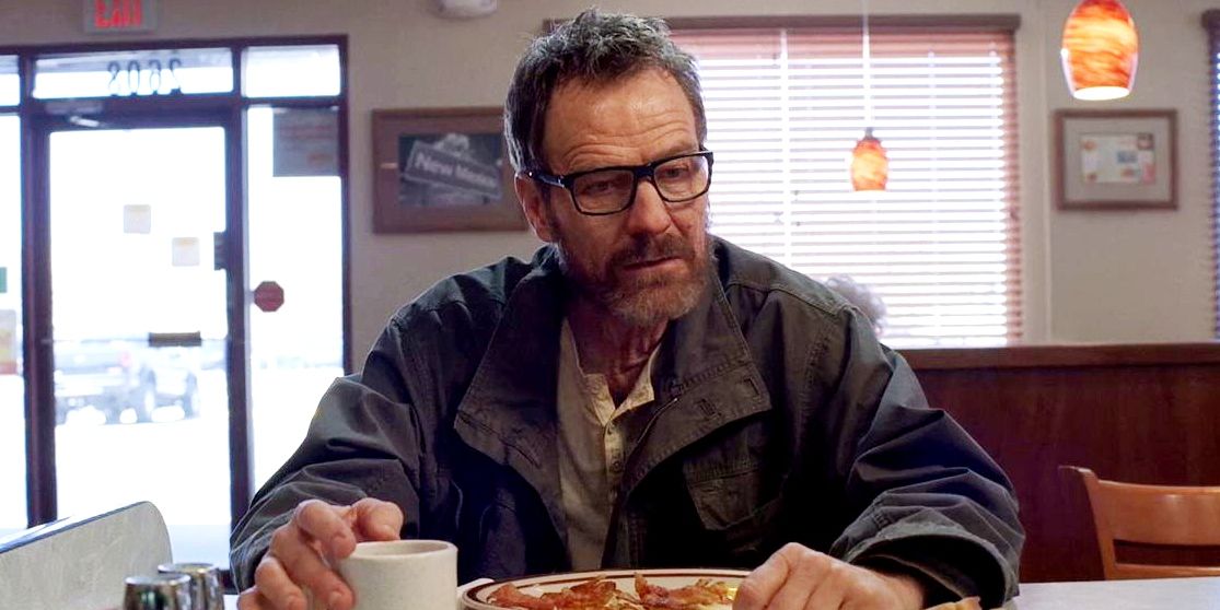 Walter eating at a diner under his Lambert alias in Breaking Bad Season 5.
