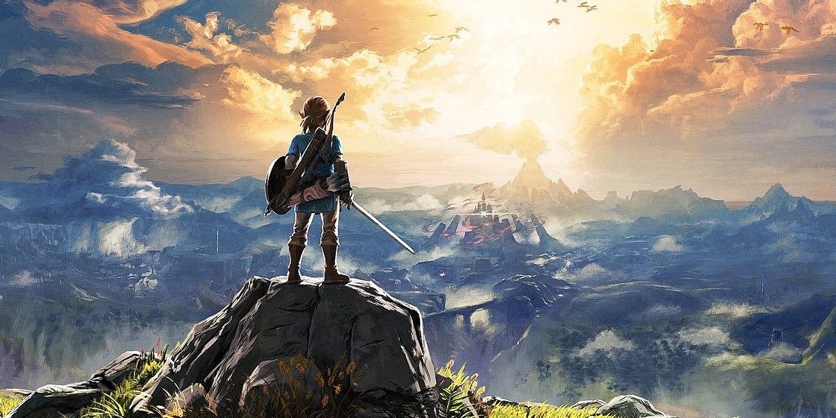 Promotional art of Link overlooking Hyrule