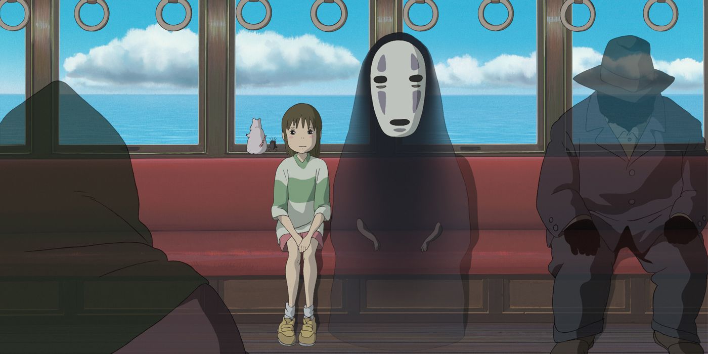 Chihiro and No Face from Spirited Away.