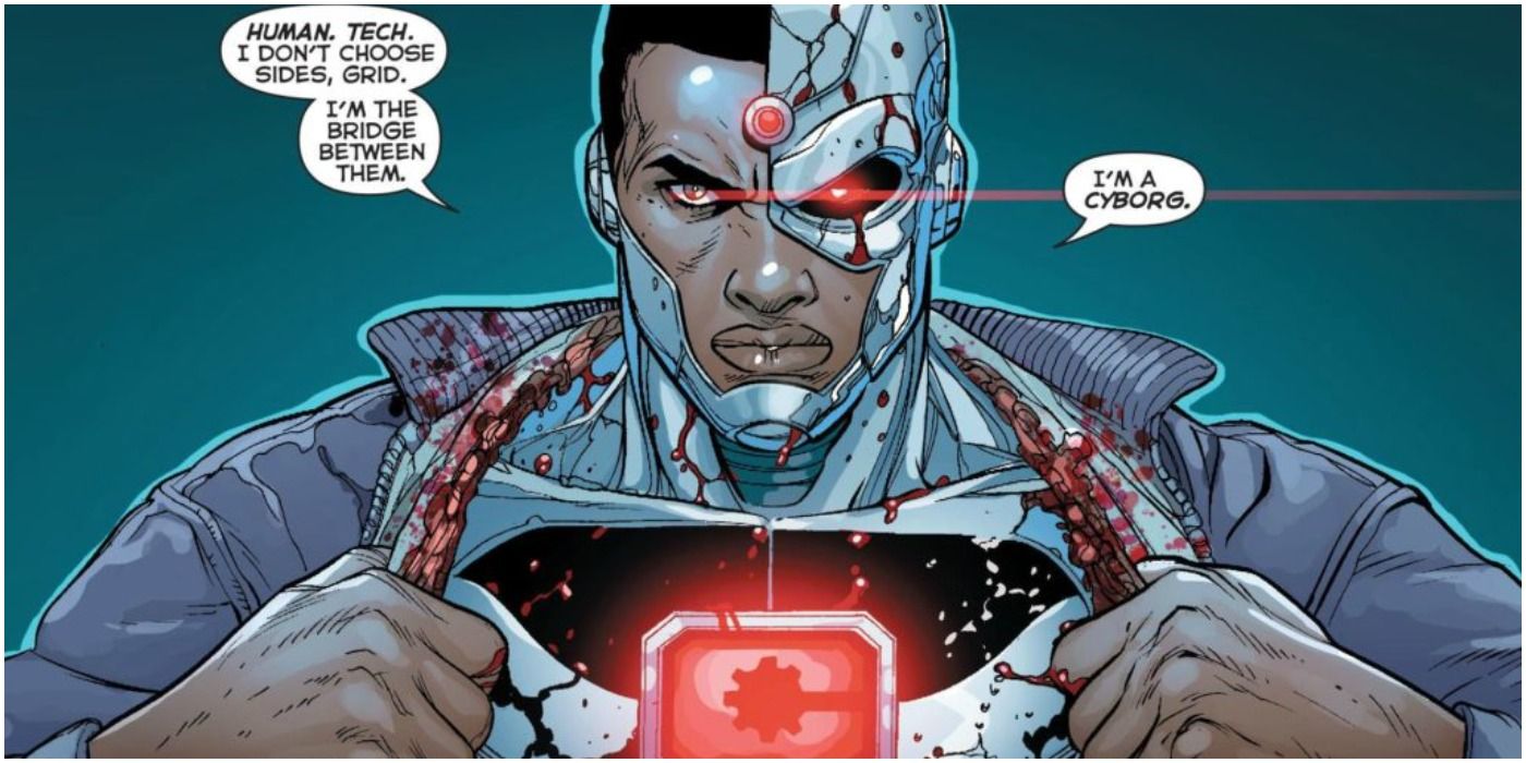 Cyborg Explaining His Situation