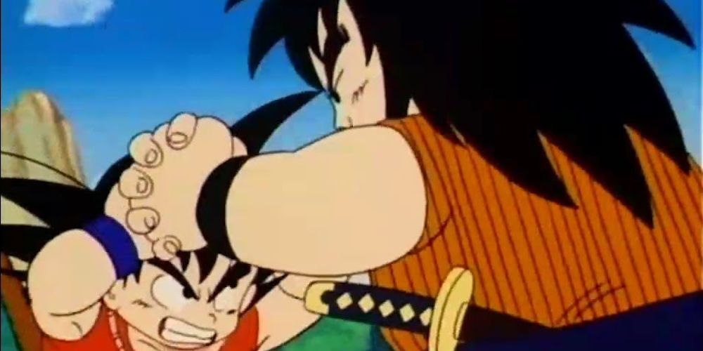 Anime Dragon Ball Kid Goku Fights Yajirobe