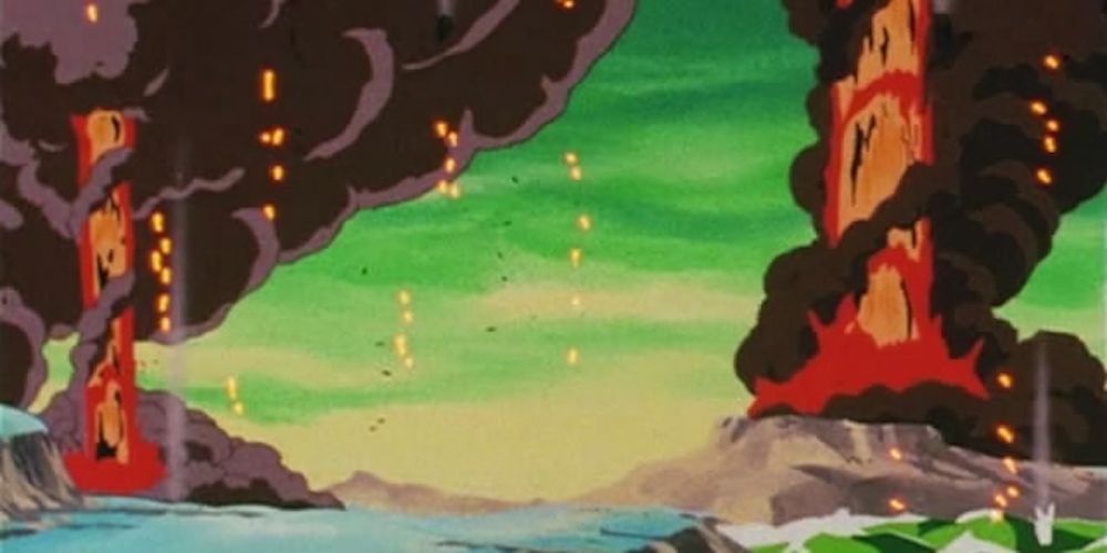 Anime Dragon Ball Planet Namek Destruction