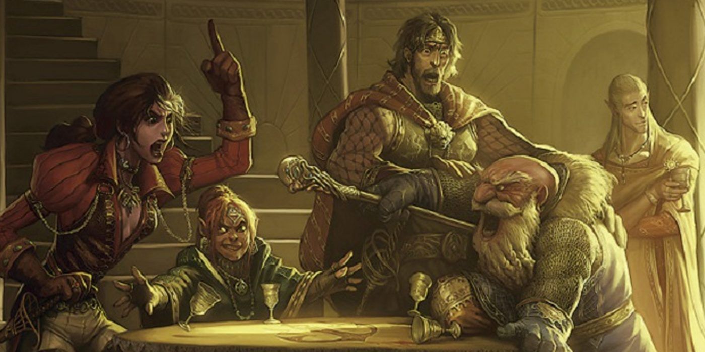 Uma festa de Dungeons and Dragons discutindo furiosamente entre si