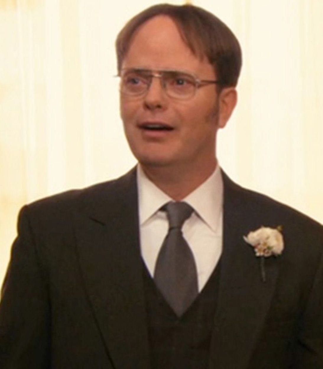 Dwight seeing Michael on his wedding day and crying in The Office