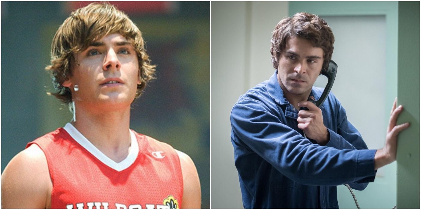 Zac Efron High School Musical and as Ted Bundy in extremely wicked, shockingly evil and vile