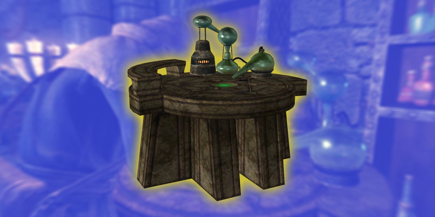 An Alchemy Lab from the Elder Scrolls 5 Skyrim.
