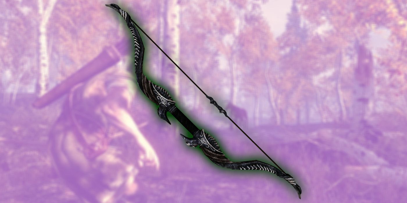 An Ebony Bow from the Elder Scrolls 5 Skyrim
