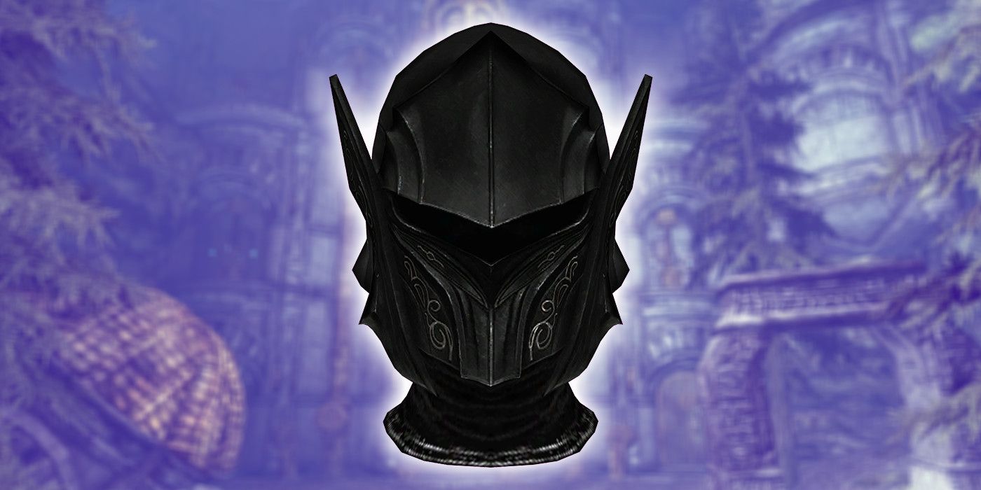An Ebony Helment from The Elder Scrolls 5 Skyrim