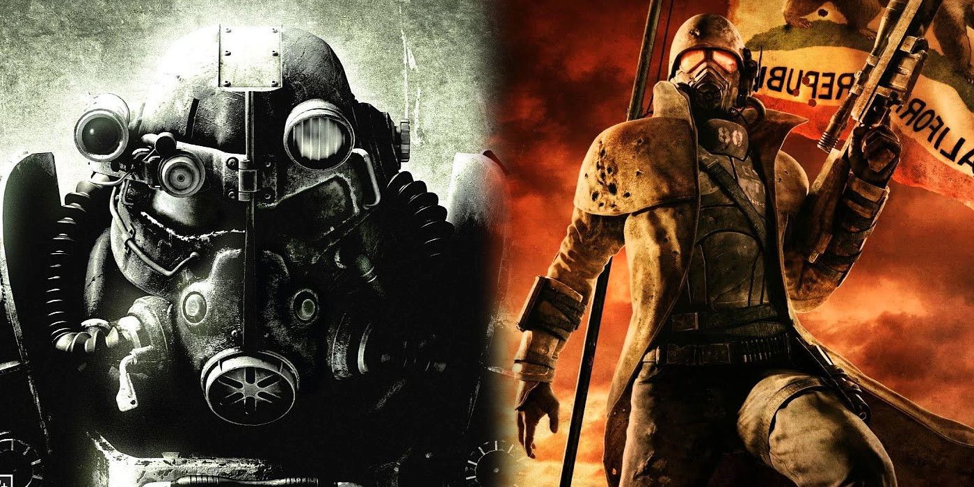 The cover art of Fallout 3 next to the cover art of Fallout New Vegas,