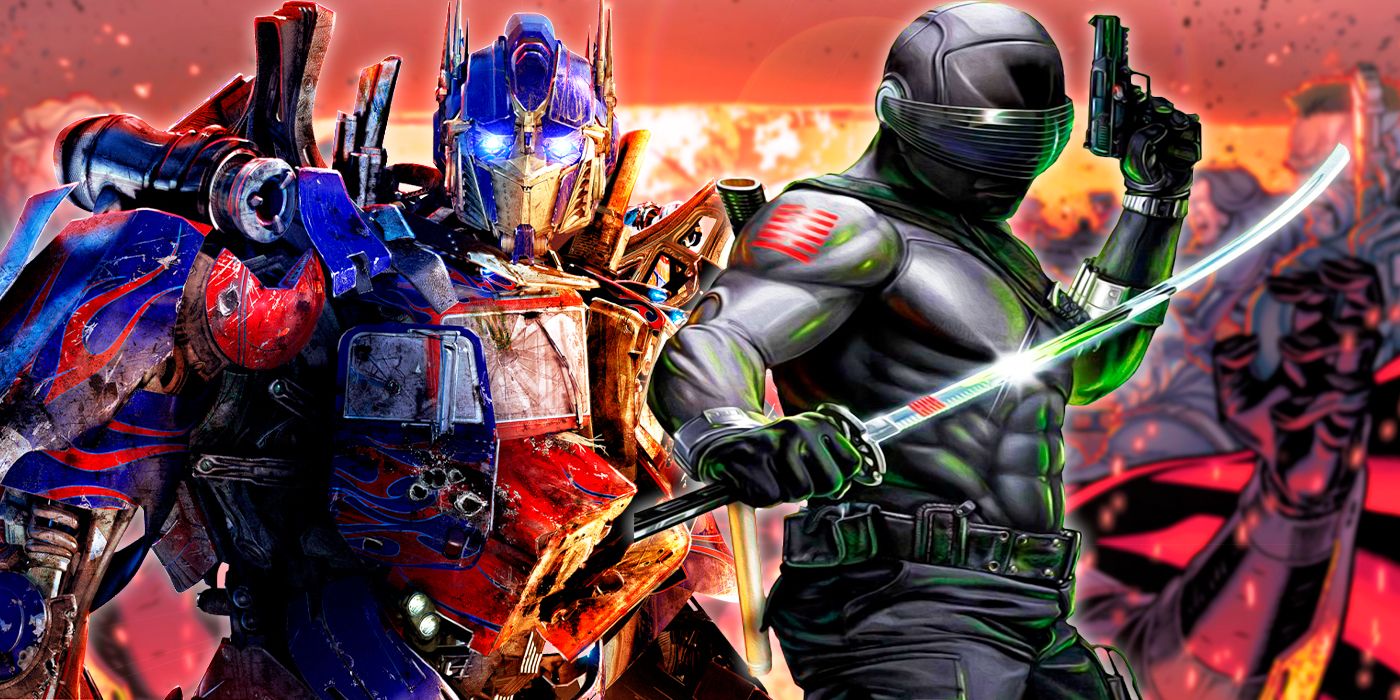 Transformers and G.I. Joe Optimus Prime and Snake Eyes header