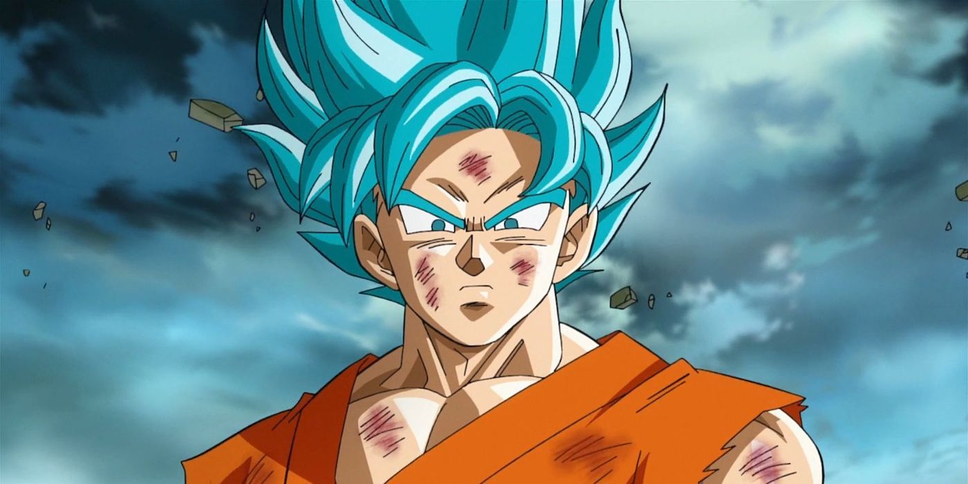 Goku using Super Saiyan Blue in Dragon Ball Super