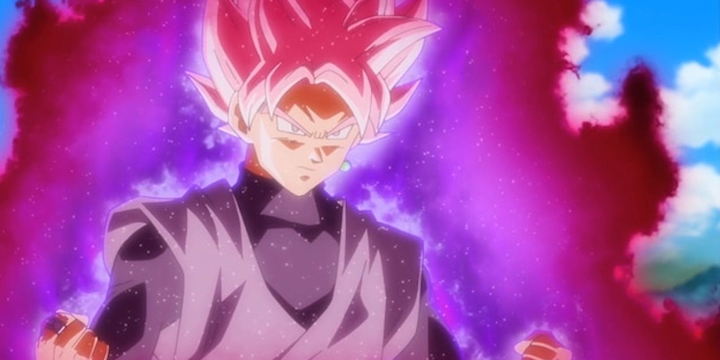 Goku Black transforms into Super Saiyan Rose in Dragon Ball Super.