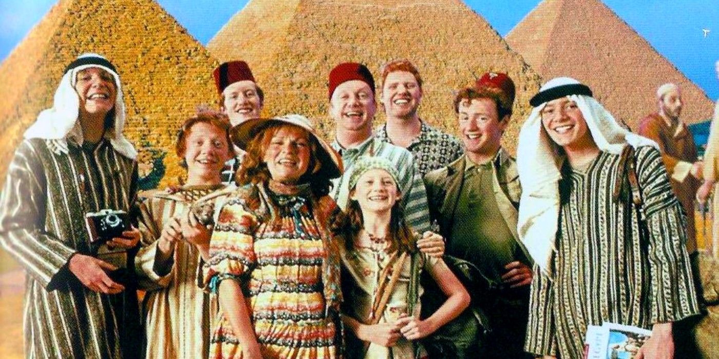 The Weasley Family on their trip to Egypt in Harry Potter and the Prisoner of Azkaban.