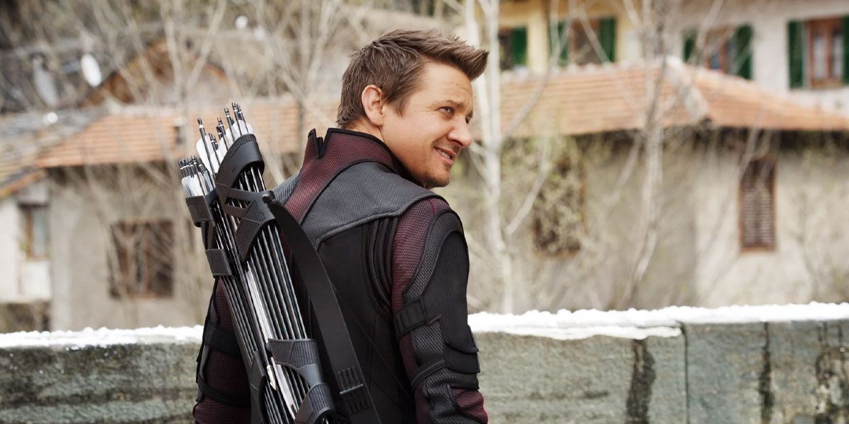 Hawkeye looks back and smiles
