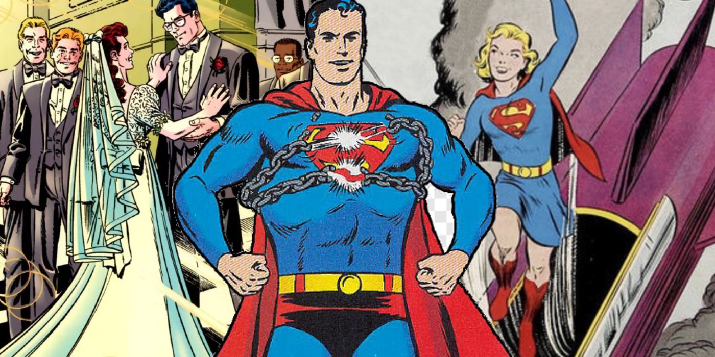 Superman Wedding and the debut of Supergirl. Historical Superman stories