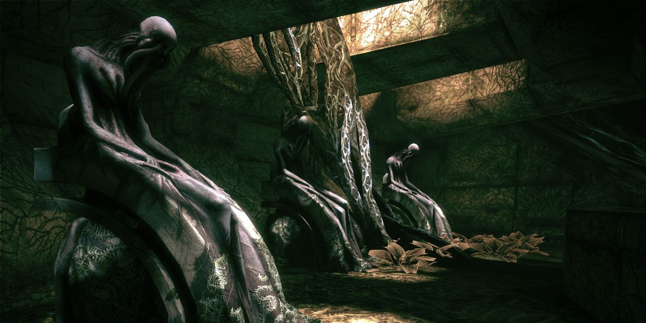 The Inusannon statues on Ilos in Mass Effect.