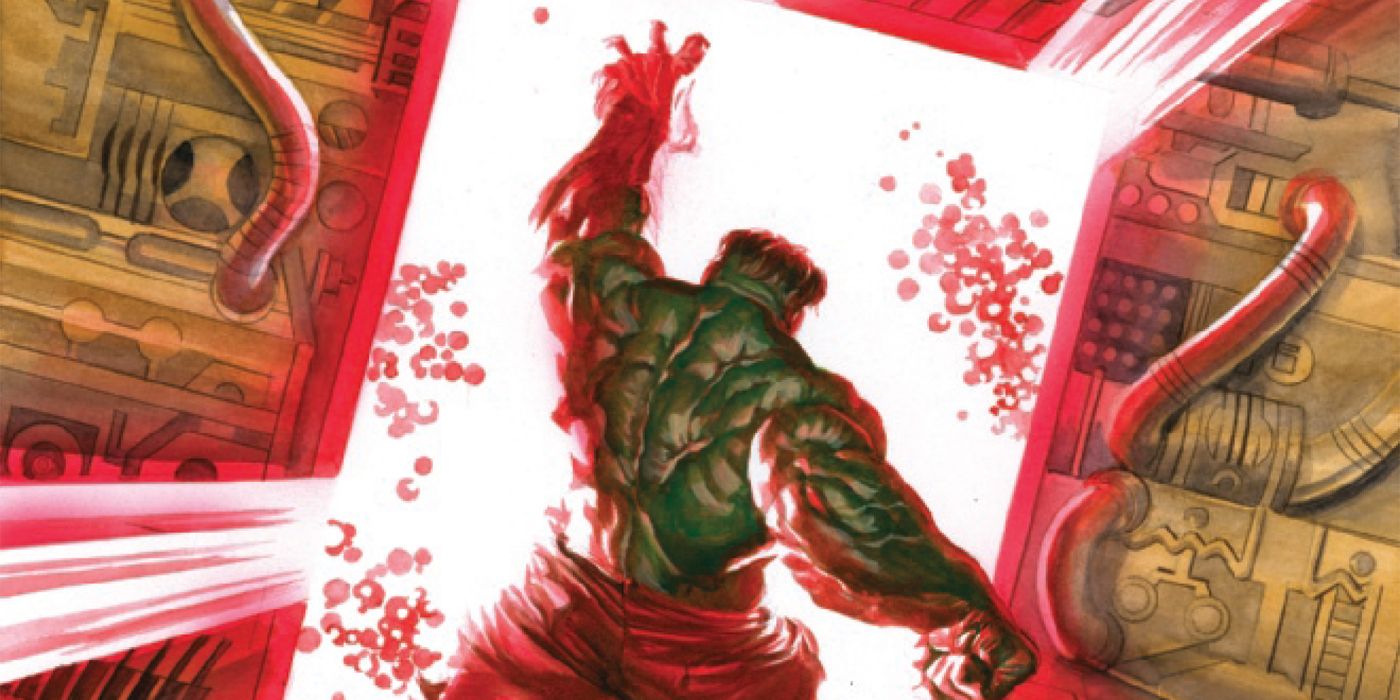 Hulk leaps into the unknown on the cover of Immortal Hulk #49.