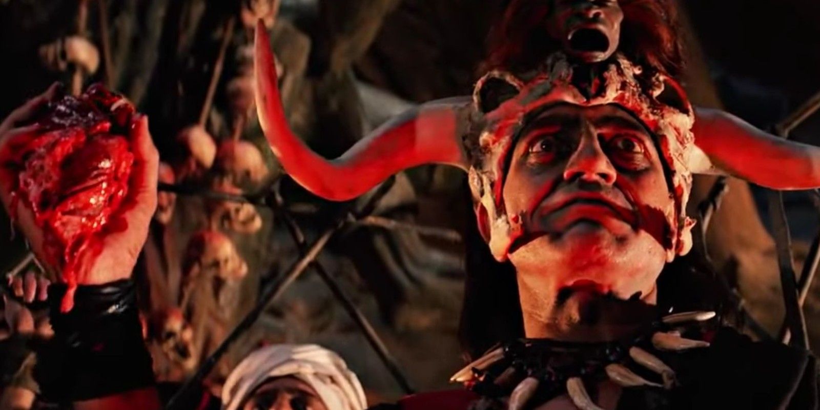 Mola Ram holds a heart in Indiana Jones and the Temple of Doom.