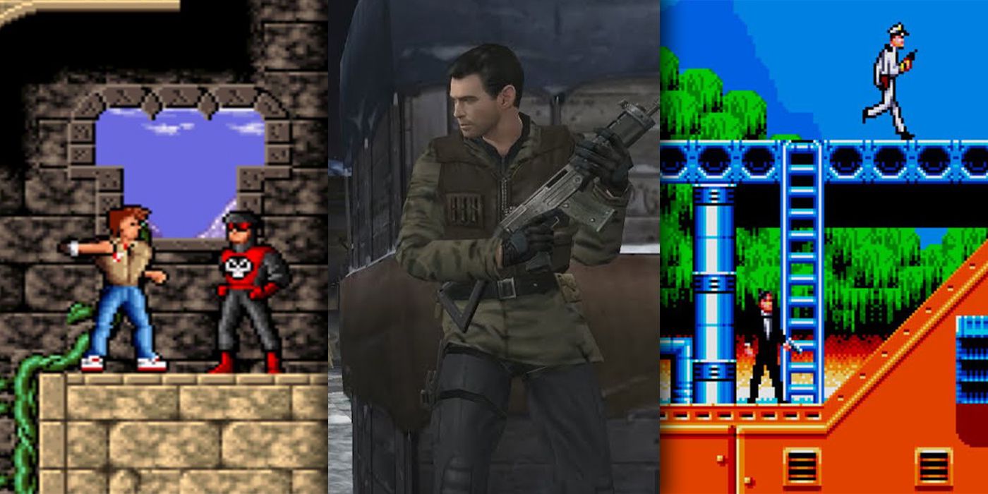 Screenshots from different James Bond games