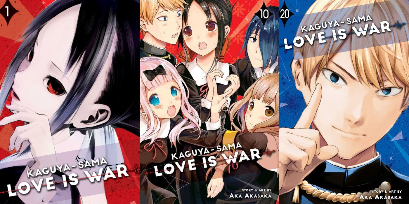 Kaguya-Sama: Love Is War Manga Covers.