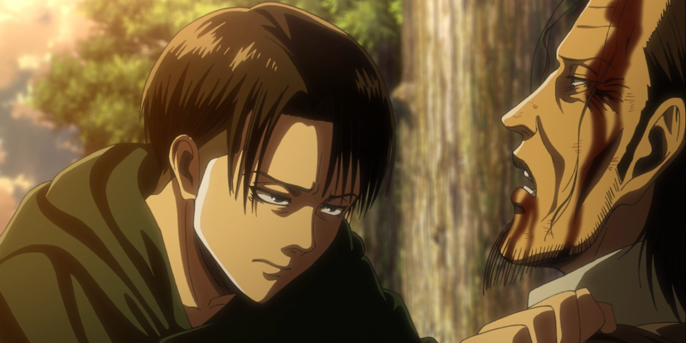 Levi confronts Kenny on his deathbed in Attack on TItan