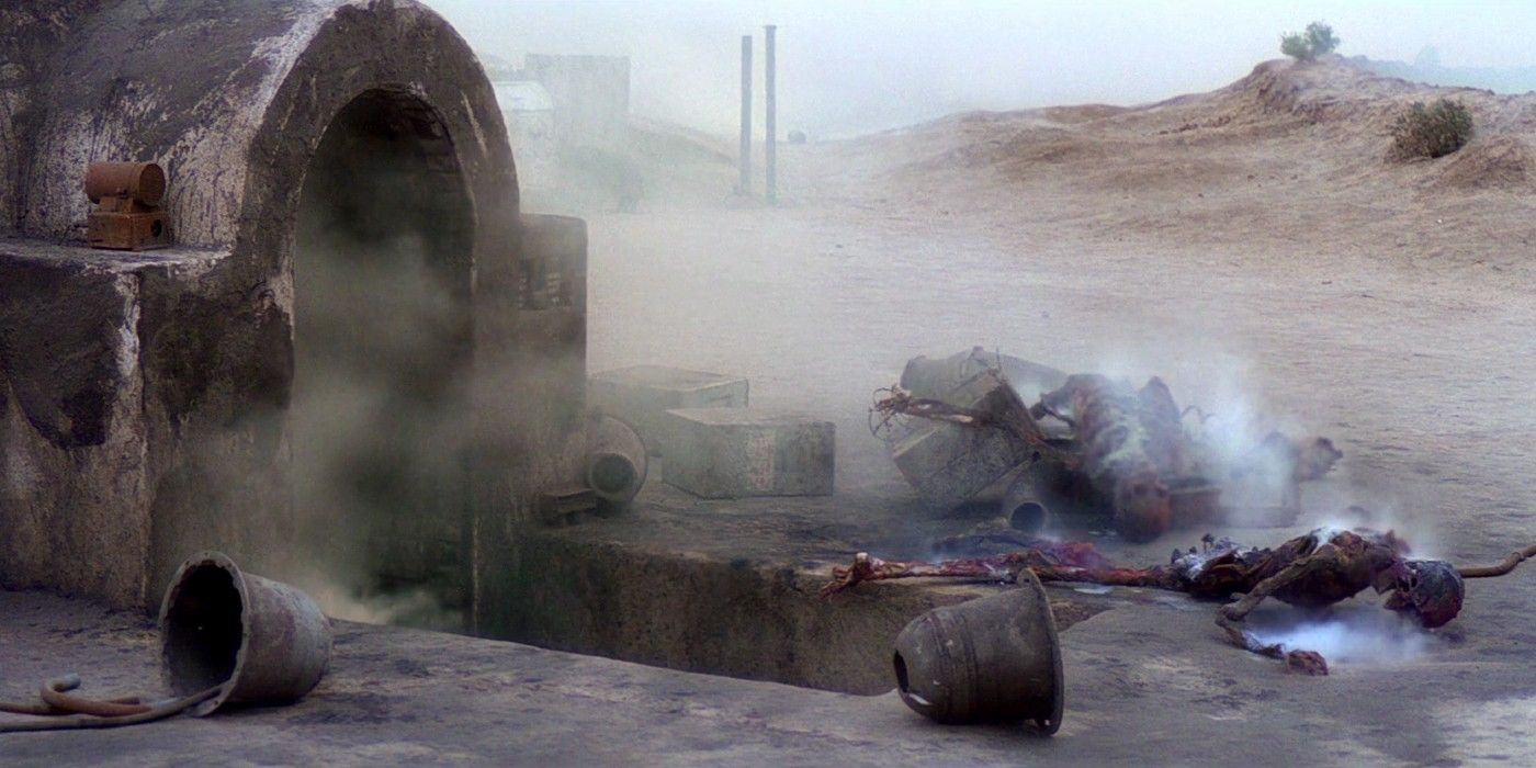 Lars homestead on Tatooine burned