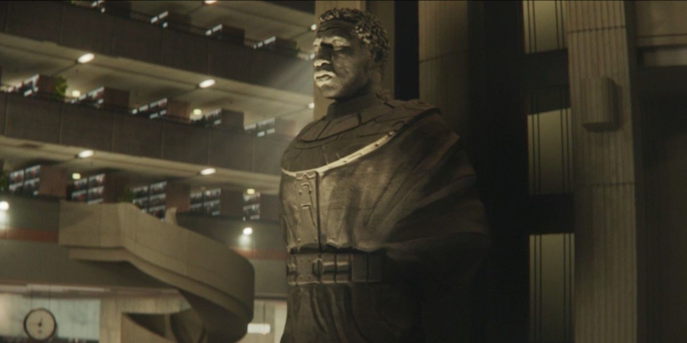 A statue of Kang from the Loki Season 1 Finale