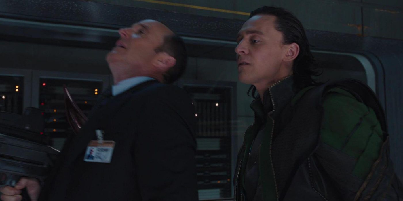 Loki stabbing beloved Agent Phil Coulson in the first Avengers film