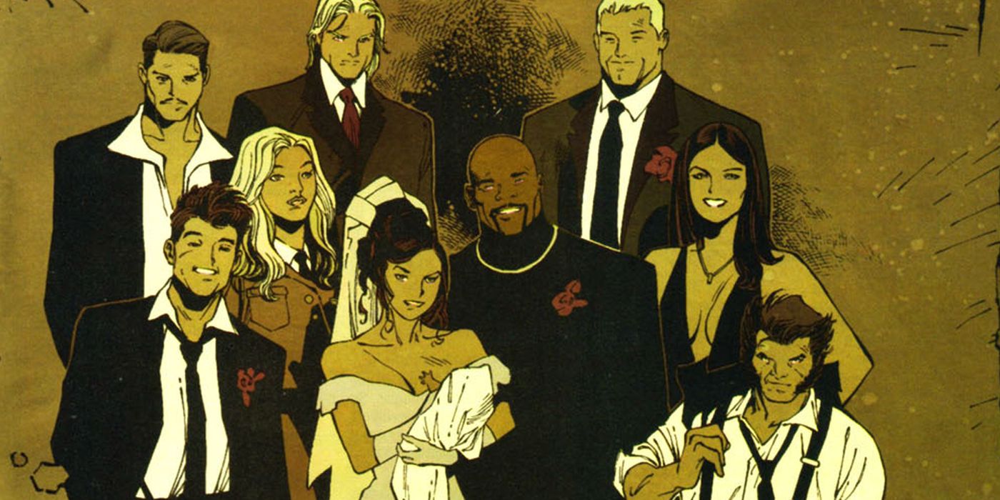 Luke Cage and Jessica Jones Marry with Tony Stark Sentry Captain America Jessica Drew Wolverine and Peter Parker In Attendance