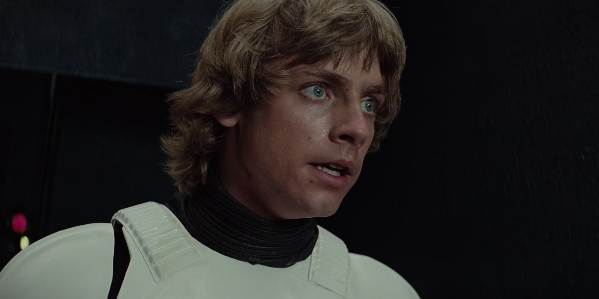 Luke Skywalker impersonates a stormtrooper in Star Wars: A New Hope