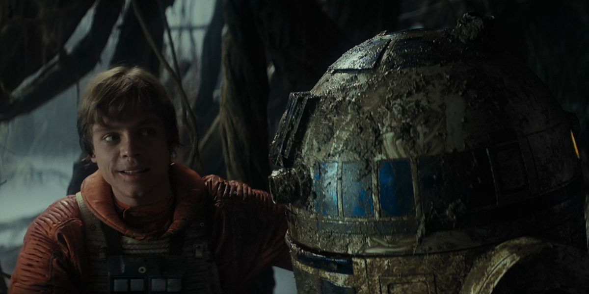 Luke and R2-D2 on Dagobah in Empire Strikes Back