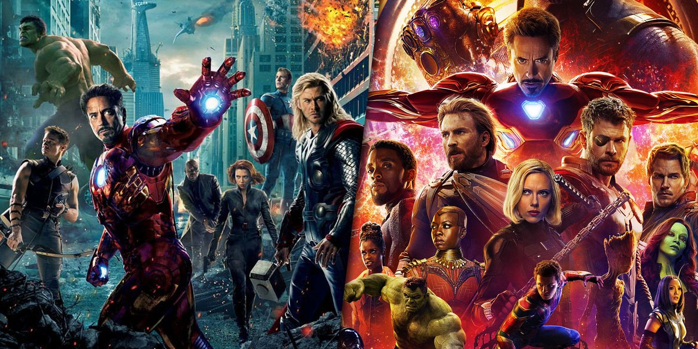 The Avengers and Avengers: Infinity War posters side by side.
