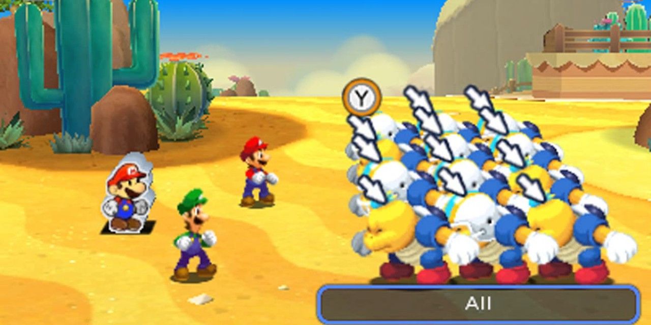 Nintendo Mario Luigi Paper Jam Chargin Chuck Horde