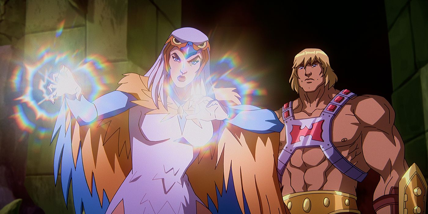 Sorceress and He-Man in Masters of the Universe: Revelation