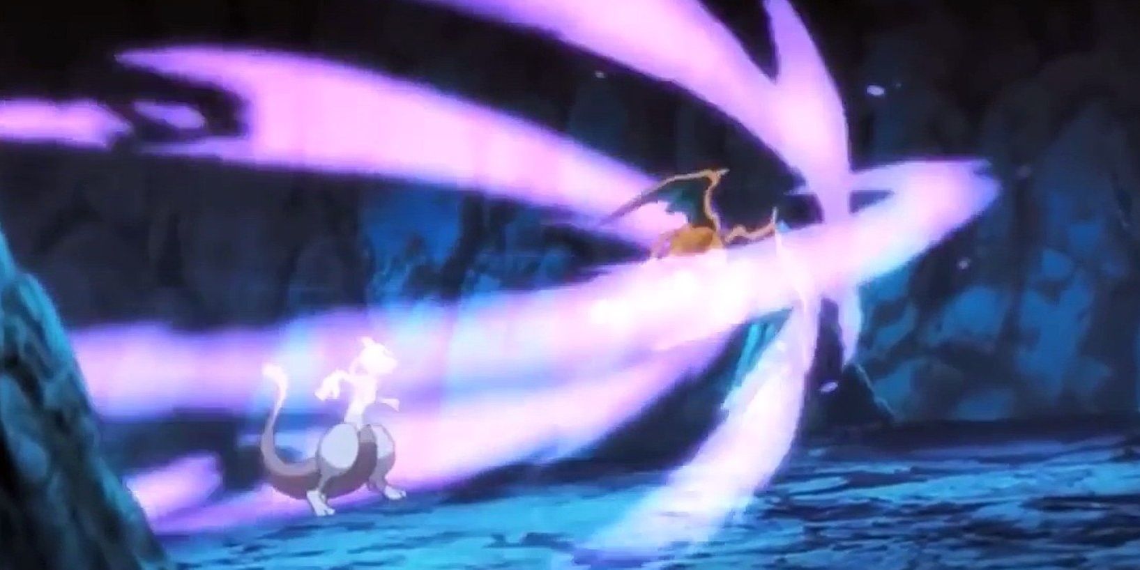 Mewtwo versus Red Mega Charizard Pokemon Origins